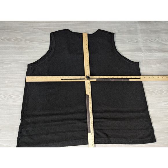 VTG Lane Bryant Venezia Jeans Women's Black Beaded Sweater Vest Plus Size 22 24 - Picture 4 of 6